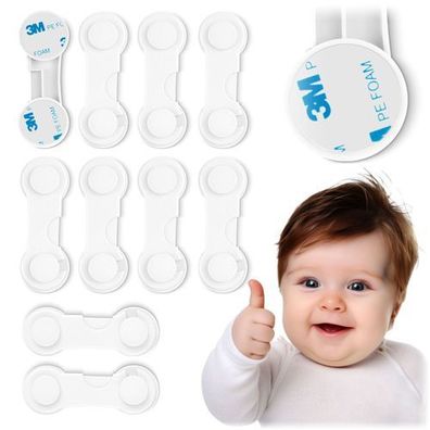Ricokids 798300 Schranköffnungssicherung, 10 Stück, weiß