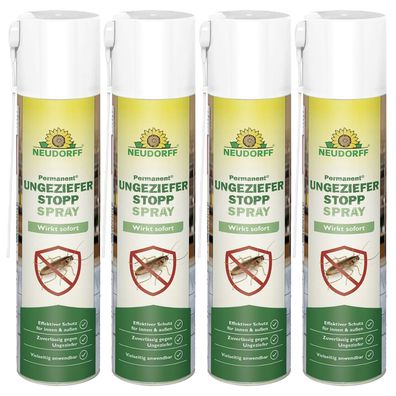 4 x Neudorff Permanent® UngezieferStopp Spray, 300 ml