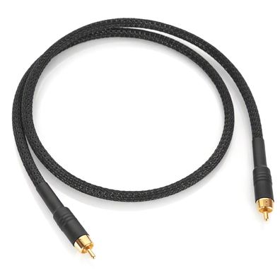 audioIN sUB HighEnd Mono-Cinchkabel für Subwoofer - HiFi Audio Black