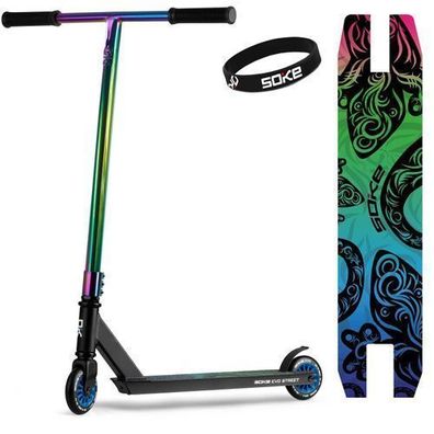 SOKE EVO Street Black Rainbow Stunt-Scooter