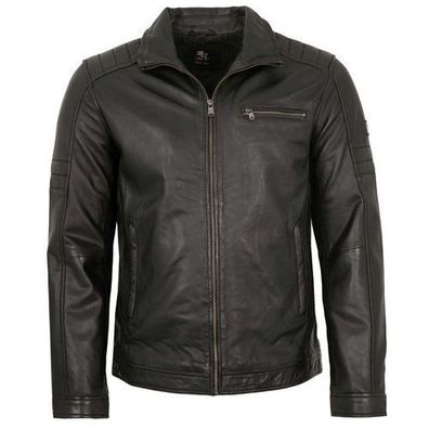 OTTO KERN - Herren Echtleder Lederjacke Lammnappa schwarz