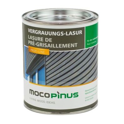 Mocopinus Vergrauungslasur V-1221 silbergrau Alpincolor, 0,75 L / 2,5 L