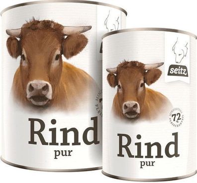 Dose Hundefutter Rind pur 72% Fleischanteil