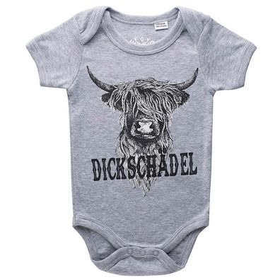 Hangowear Babybody Dickschädel grau - Größe: 50
