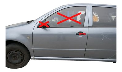 Fabia 6Y Kombi + Limousine Tür vorne links Fahrertür grau LF7U ohneAnbauteile