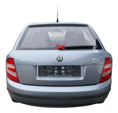 Fabia 6Y6 Schrägheck Heckklappe Kofferraumklappe hinten grau LF7U Scheibe