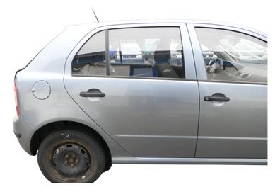 Skoda Fabia 6Y Limousine Schrägheck Tür hinten rechts grau silber LF7U diamantsi