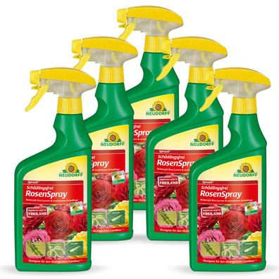 5 x Neudorff Spruzit® AF SchädlingsFrei RosenSpray, 750 ml
