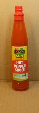 85gr. Caribbean Hot Pepper Sauce Chilisauce von Tropical Sun aus UK