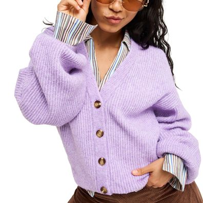 ROXY Women Strick Cardigan Deep As The Ocean viola