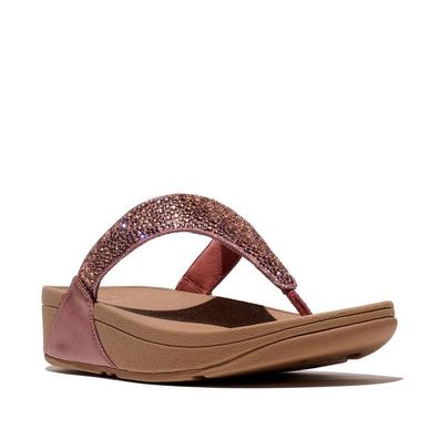 FitFlop Damen Sandalen Lulu Crystal-Mix Metallic Toe-Post Sandals A4L