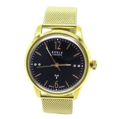 UMR RUHLA Funkuhr 125-53BM Damen Armbanduhr, Milanaiseband Goldfarben
