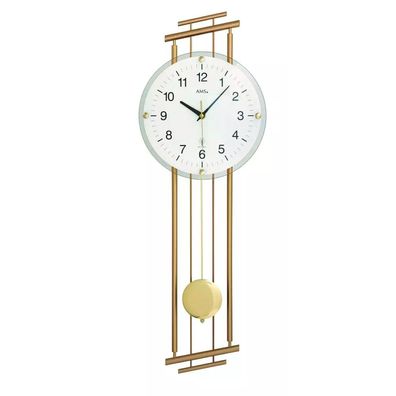 AMS Funkuhr mit Pendelwerk, Wanduhr F5315