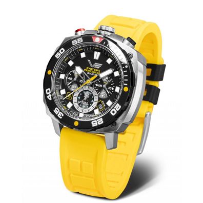 Vostok Europe VK67-?650E725 Herrenuhr Systema Periodicum 'Sulfur' Chronograph