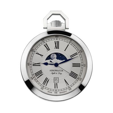 Aerowatch Lépines 44829 AA01 Taschenuhr Night & Day Quarz, 48mm