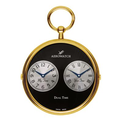Aerowatch Lépines 05826 JA03 Taschenuhr Quarz Dual-Time, 47mm