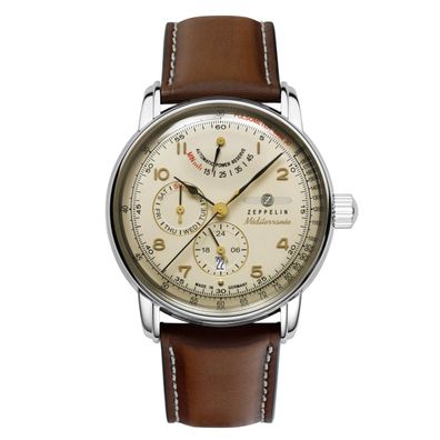 Zeppelin 9690-1 Herrenuhr Automatik mit Gangreserve und Lederarmband