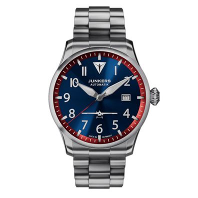 Junkers J1 Edition Automatik Armbanduhr 9.58.02.01.M Flieger, Saphirglas