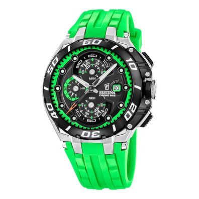 Festina Chronograph F20755-6 Grün Chrono Bike 2026 Kautschukband 20ATM