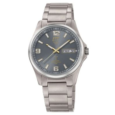 ETT Eco Tech Time Funk-Solar-Titan EGT-11601-21M Herren Armbanduhr, dunkelgrau