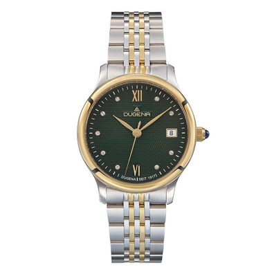 Dugena Damen Armbanduhr 4461083 Florenz Datum Saphirglas Bicolor, 32mm