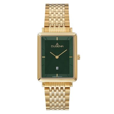 Dugena Damen Armbanduhr 4461079 Datum grün, goldfarben