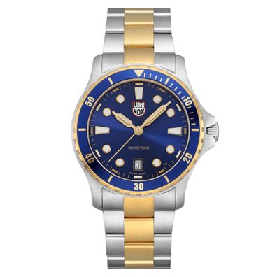 Luminox Herren Armbanduhr XS.0944 Sport Timer blau bicolor, 40mm, Saphirglas 10 ATM