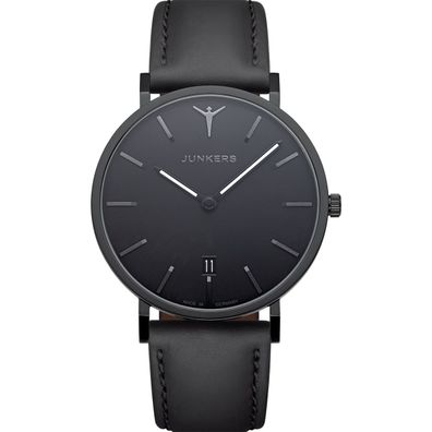 Junkers Dessau 9.73.01.02 Herren Armbanduhr Saphirglas Lederband 40mm