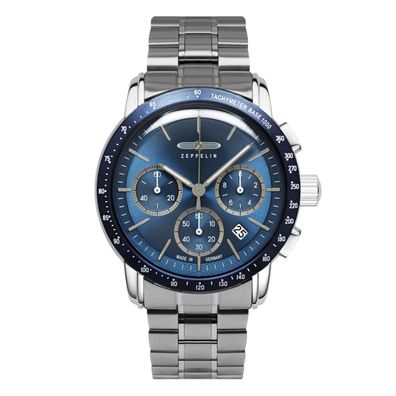 Zeppelin Herrenuhr Quarz Chronograph 8878MB-3 Blau
