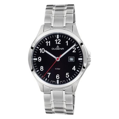 Dugena Herren Armbanduhr 4461089 Datum 10 ATM, 41mm