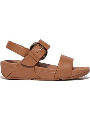 FitFlop Damen Sandalen Lulu Resin-Buckle Leather Back-Strap Sandals JE7