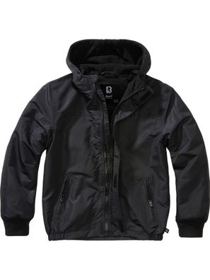 Brandit Kinder Jacke Kids Windbreaker Frontzip Black