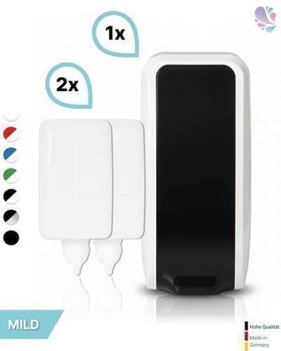 SET: Schaumseifenspender manuell + 2x 1-Liter Schaumseife mild - Produktset