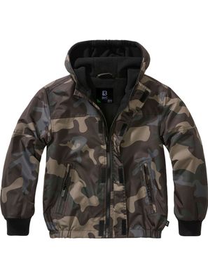 Brandit Kinder Jacke Kids Windbreaker Frontzip Darkcamo