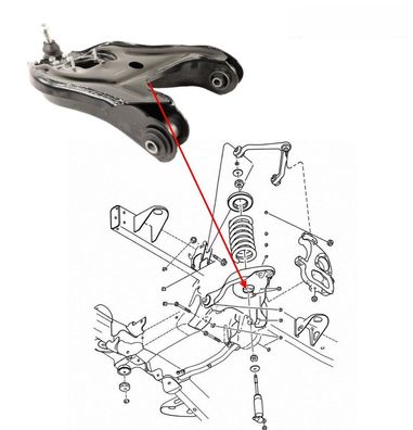 Querlenker vorne unten links RAM 1500 Bj:02-05 2WD