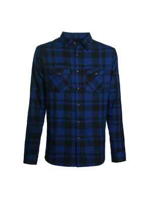 WCC West Coast Choppers Flannel La Bomba Herringbone Blue/Black