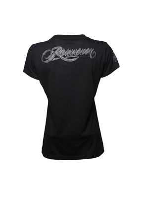 WCC West Coast Choppers Female Shirt Kimi Raikkönen Script Logo Black