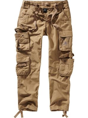 Brandit Men Pure Slim Fit Trousers Beige