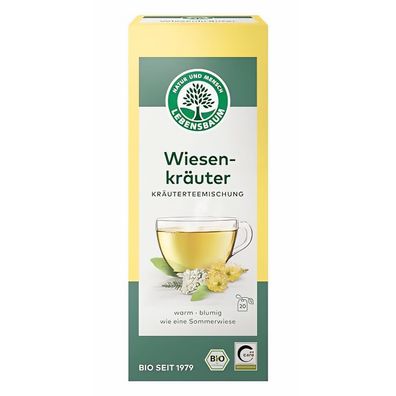 Lebensbaum Wiesenkräuter, Bio Kräutertee-Mischung, 20 Teebeutel - 35 g - 35.0g