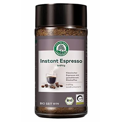 Lebensbaum Instant Espresso, Bio-Kaffee, klassischer Espresso, löslicher Bohnenk