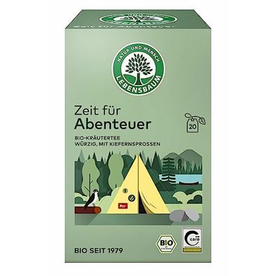 Lebensbaum Zeit für Abenteuer, Bio-Kräutertee, würzig, mit Kiefernsprossen, 20 T