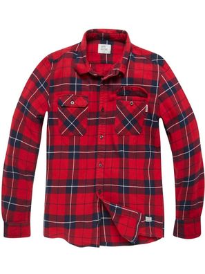 Vintage Industries Karohemd Sem Flannel Shirt Red Check -Sem