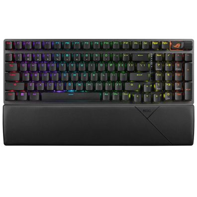 ASUS ROG Strix Scope II - Tastatur - 96% - backlit - kabellos - 2.4 GHz, Bluetooth 5