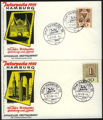 BRD BELEGE Nr 310a-311a BRIEF FDC X2AC3CE