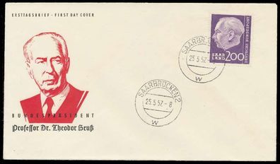 SAAR OPD 1957 Nr 399 BRIEF FDC X78DCB2