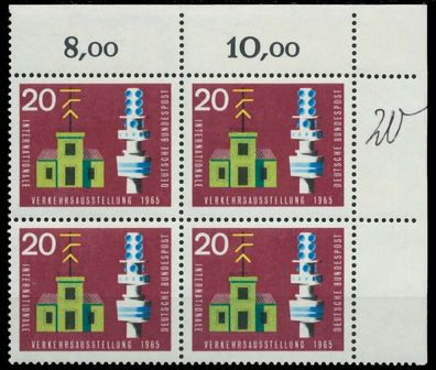 BRD 1965 Nr 471 postfrisch Viererblock ECKE-ORE X7EF32A