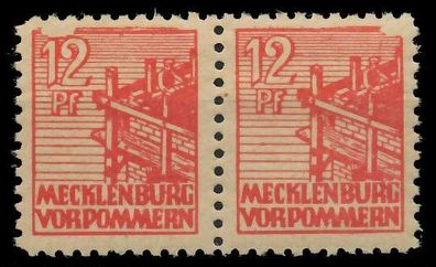 SBZ Mecklbrg VORP. Nr 36yb I + II postfrisch WAAGR PAAR X81002A