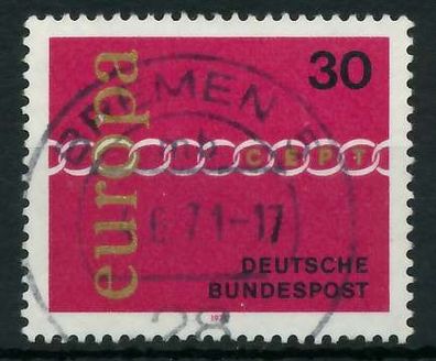 BRD BUND 1971 Nr 676 zentrisch gestempelt X83699A