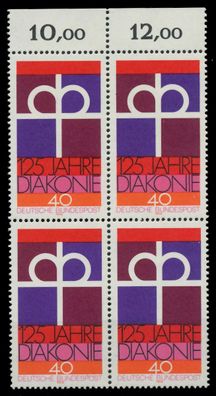 BRD 1974 Nr 810 postfrisch Viererblock ORA X85041A