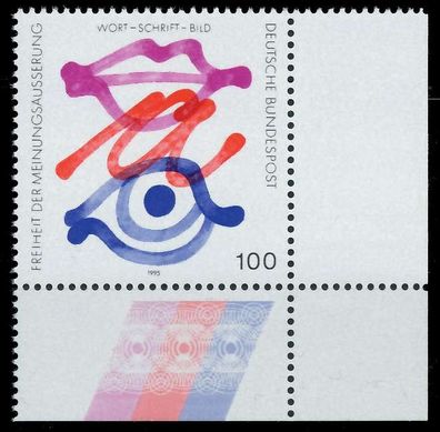 BRD 1995 Nr 1789 postfrisch ECKE-URE X865962